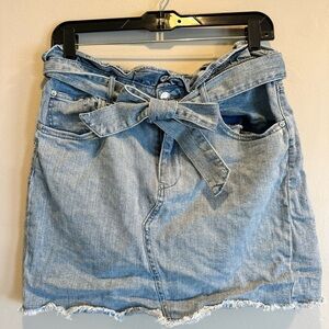 Stretchy Light Blue Denim Skirt